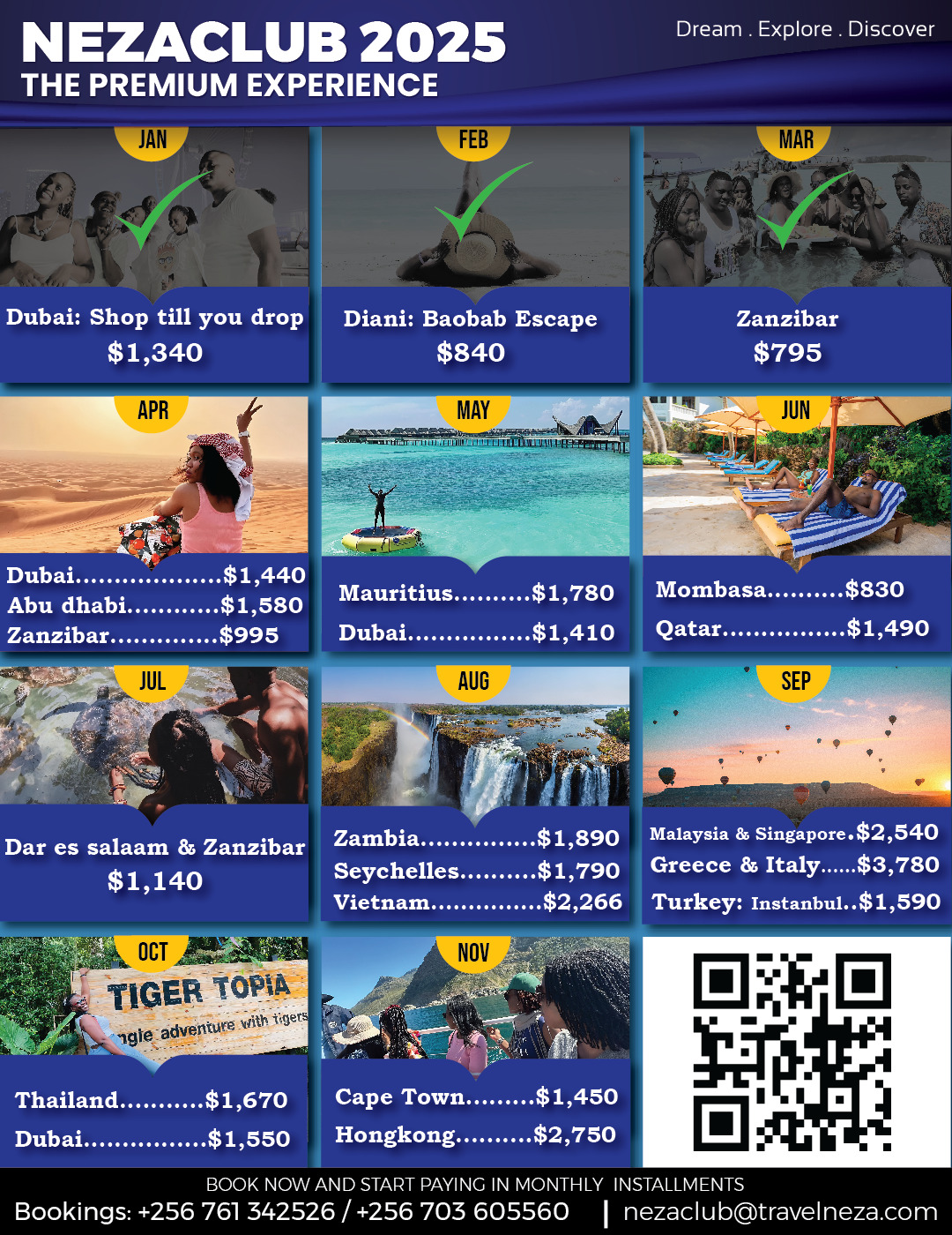 NezaClub Calendar August 2024
