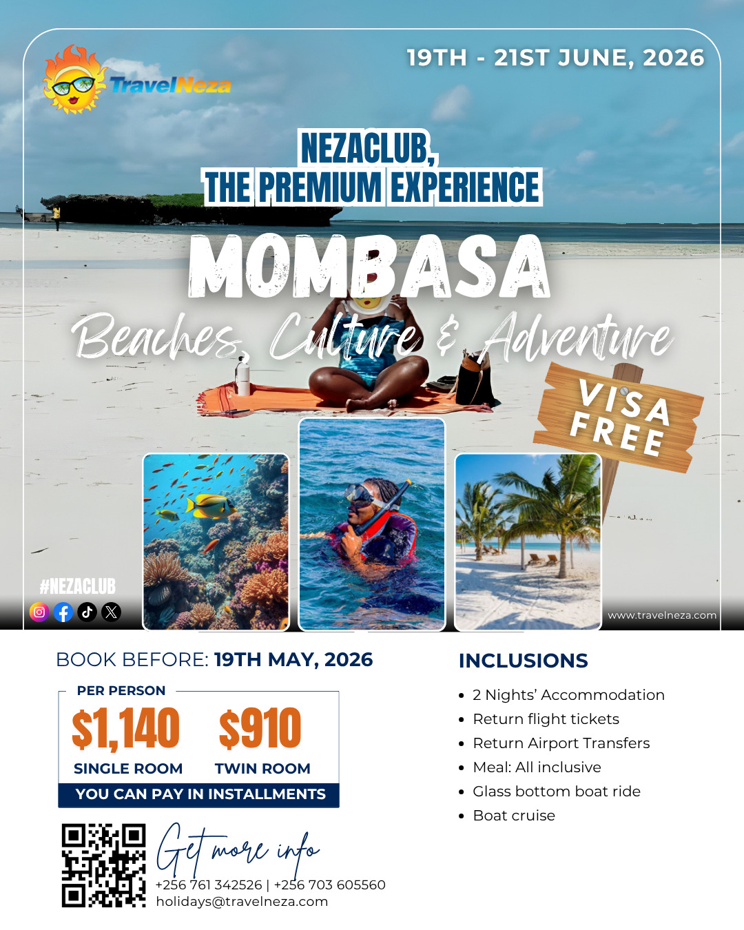 NezaClub Mombasa June Getaway
