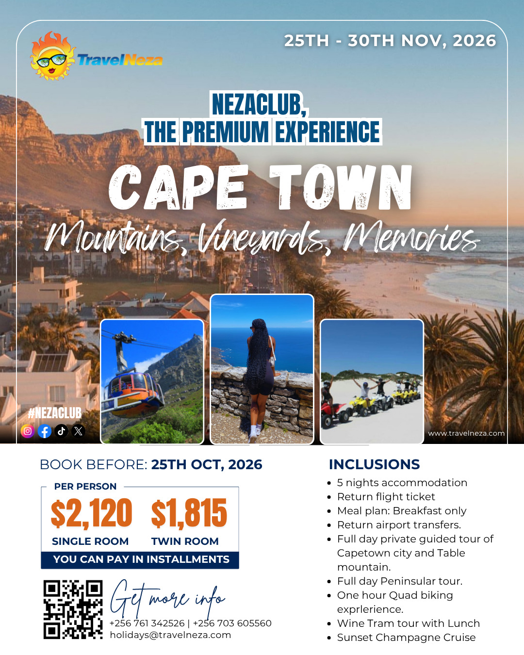 NezaClub  Cape Town November Experience